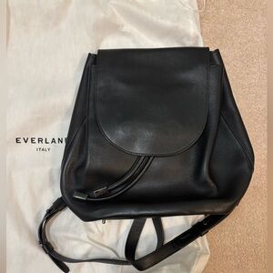 NEW black Everlane Italy leather backpack purse